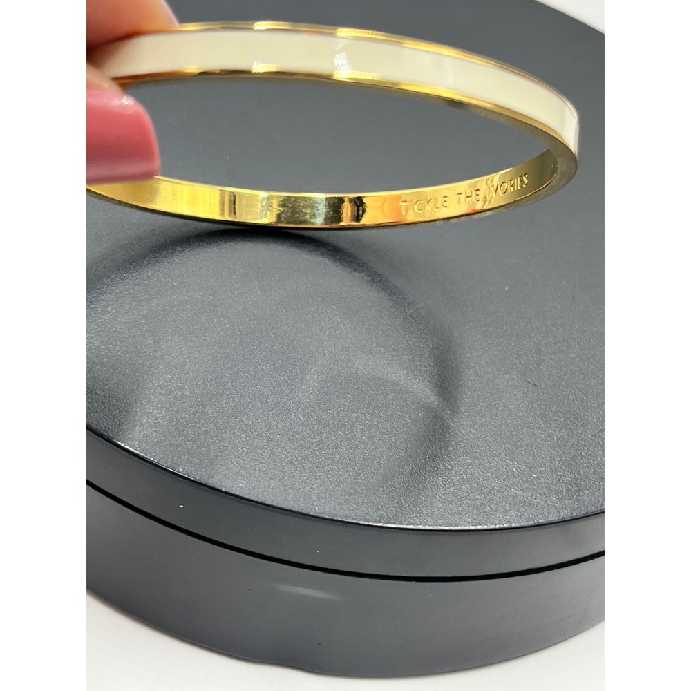 Kate Spade NY Tickle the Ivories Ivory
Enamel 12k gold-plate Bangle Bracelet - Picture 5 of 12